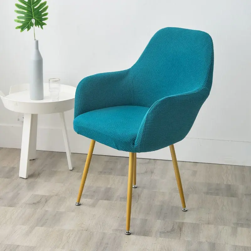 Housse de fauteuil scandinave incurvé style nordique avec accoudoir INCURA