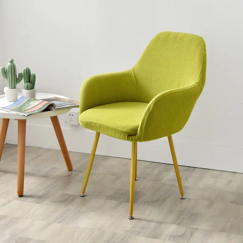 Housse de fauteuil scandinave incurvé style nordique avec accoudoir INCURA