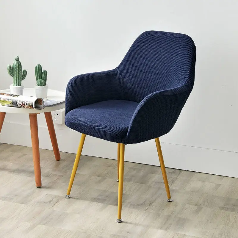 Housse de fauteuil scandinave incurvé style nordique avec accoudoir INCURA