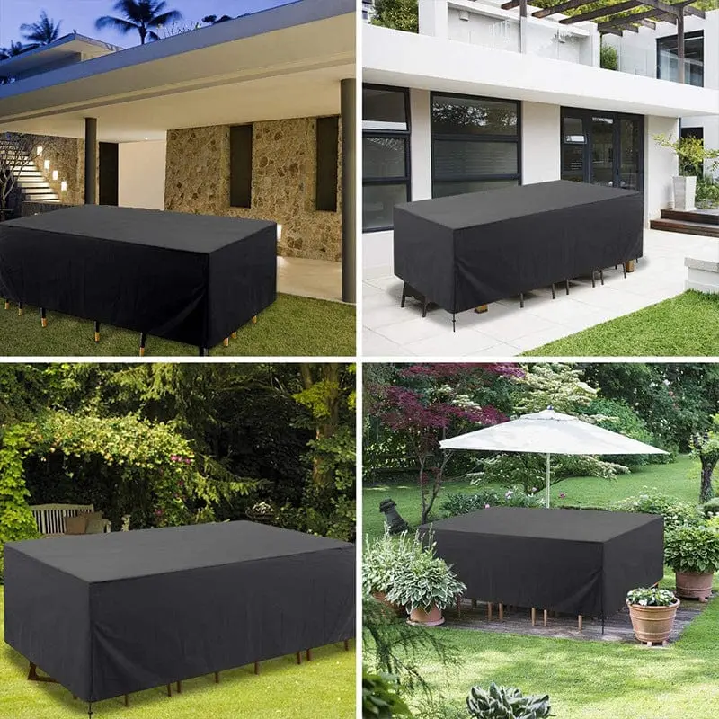 LSQUARD - Couverture de meubles d'extérieur imperméable pour canapé de jardin en forme de L canapé