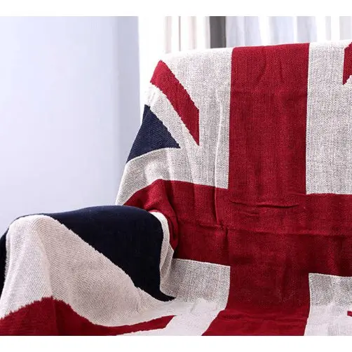 FLAG - Serviette de canapé en tissu épaissi - Motif USA et UK