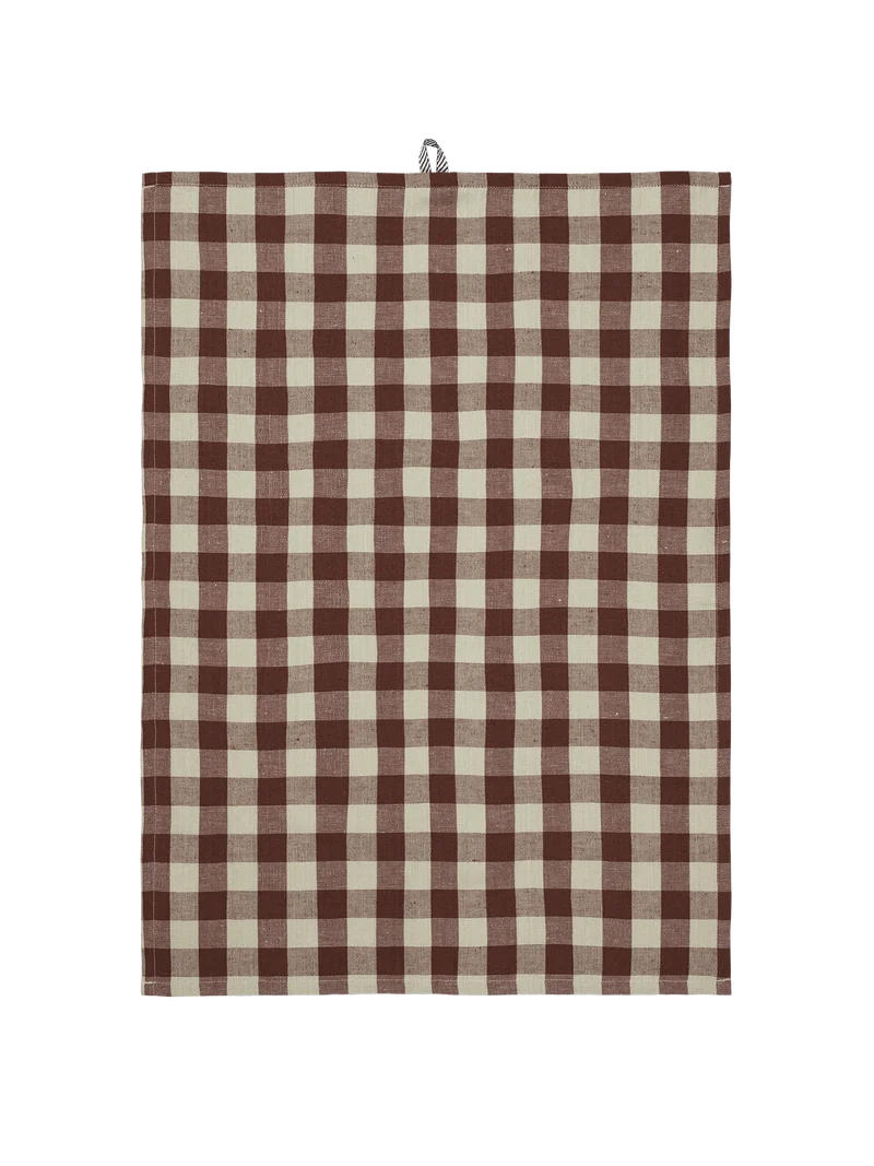 Hale Tea Towel - Cinnamon/Grey Green