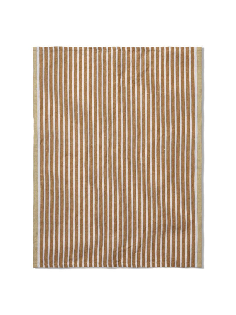Hale Tea Towel - Golden Brown/Silver Fern