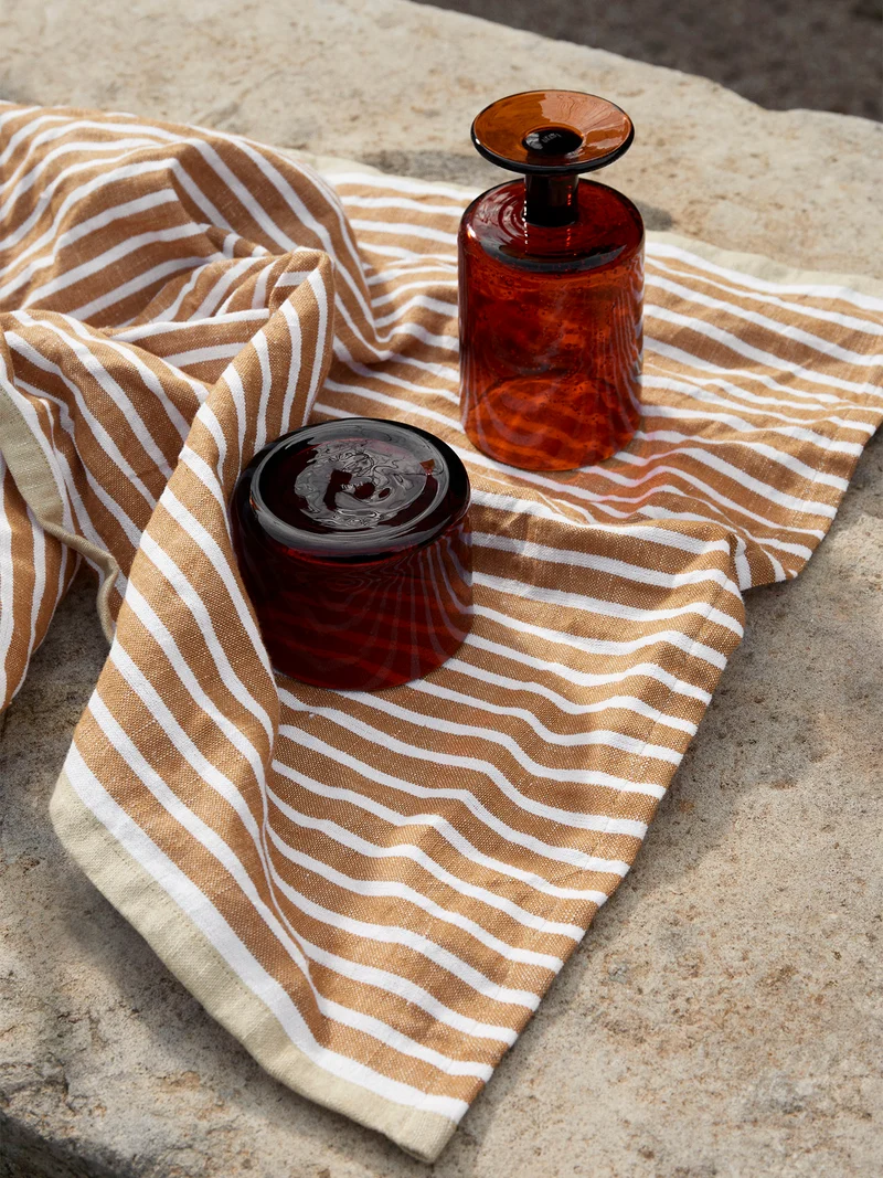 Hale Tea Towel - Golden Brown/Silver Fern