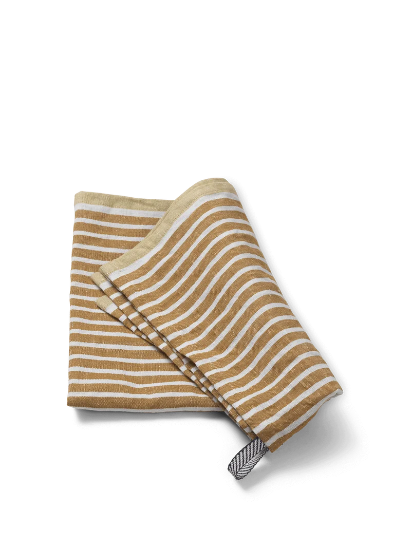 Hale Tea Towel - Golden Brown/Silver Fern
