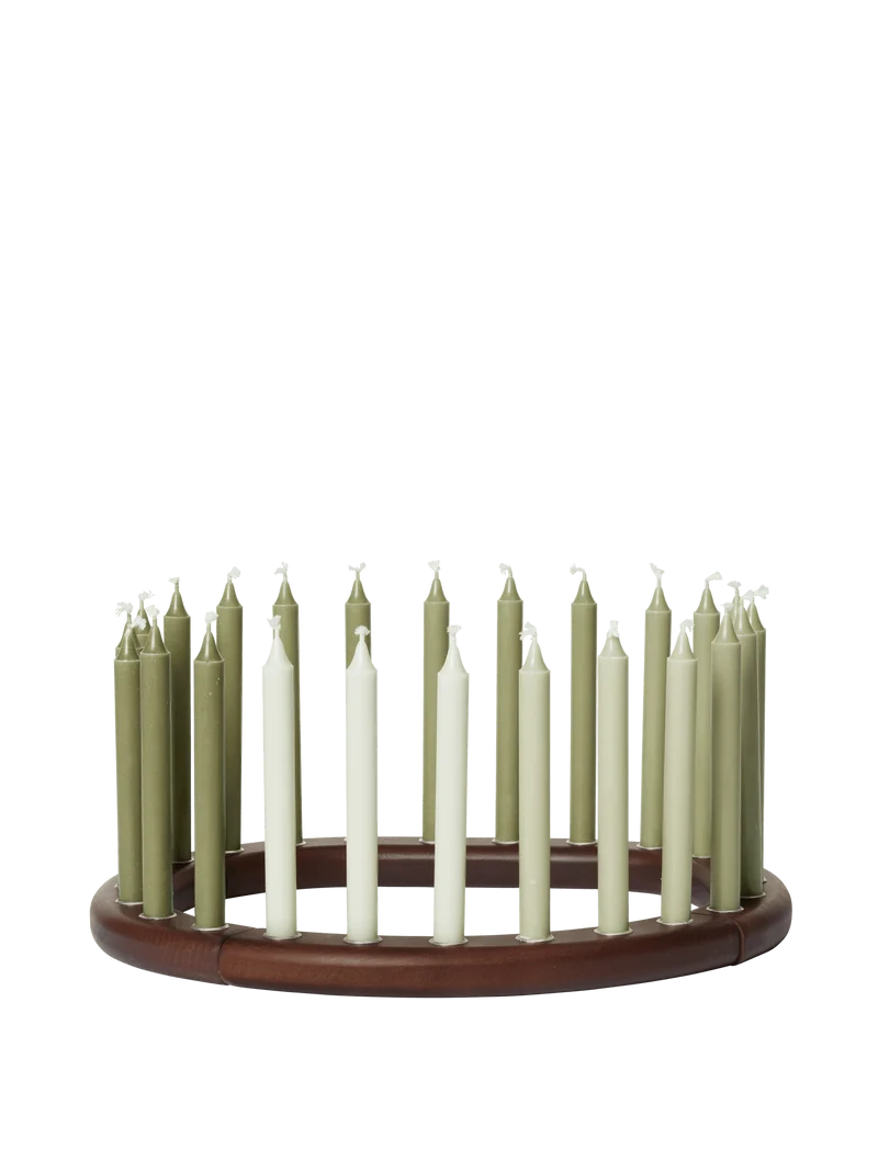 Ori Candle Holder - Dark Stained Beech