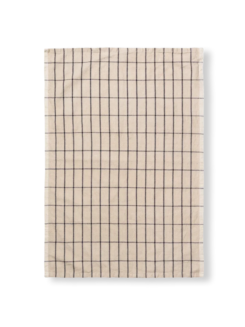 Hale Tea Towel - Sand/Black