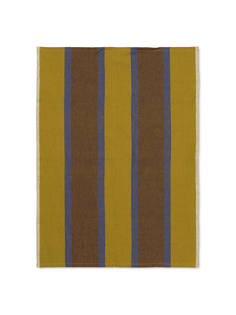 Hale Tea Towel - Lime/Bright Blue/Choco