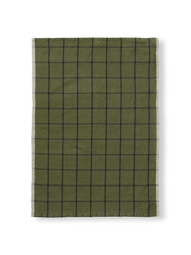 Hale Tea Towel - Green/Black