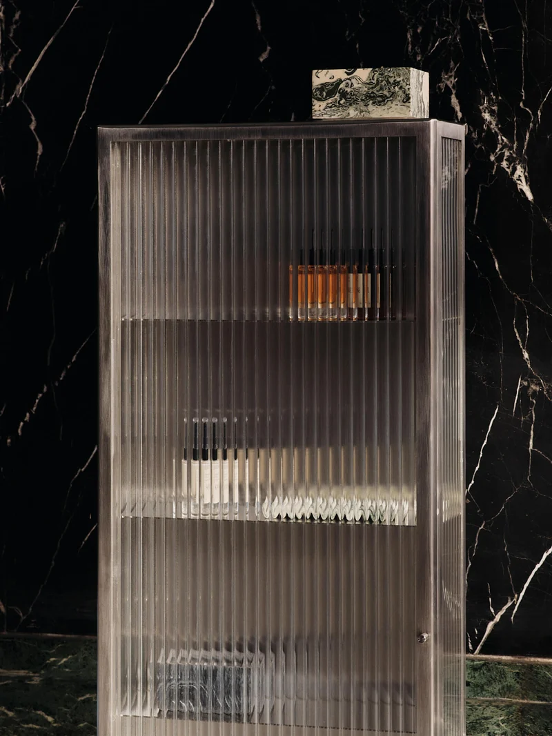 Haze Wall Cabinet - Tall - Brushed Stainless Steel