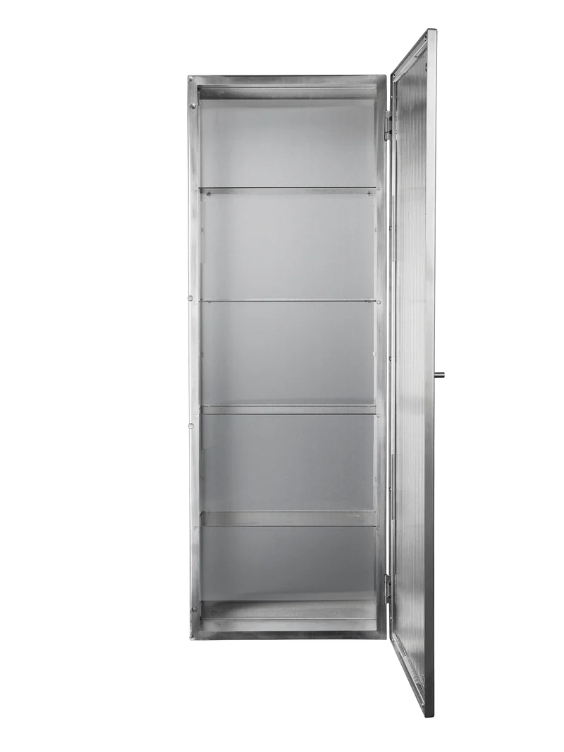 Haze Wall Cabinet - Tall - Brushed Stainless Steel
