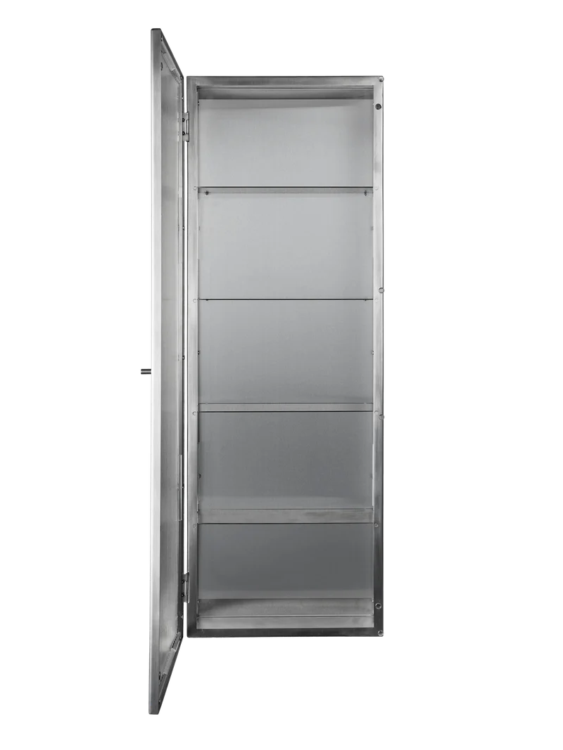 Haze Wall Cabinet - Tall - Brushed Stainless Steel