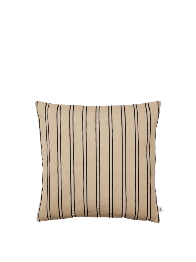 Twill Cushion Cover - Cashmere/Black