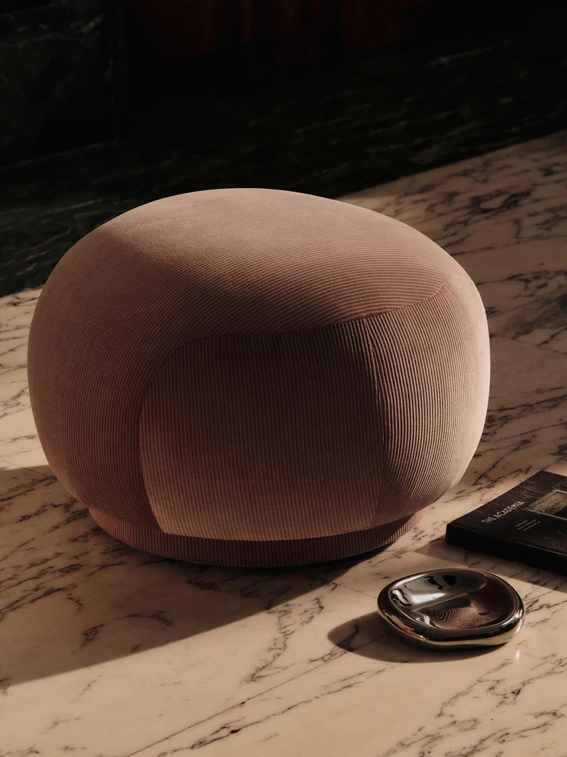 Rico Pouf - Devoré Velvet - Blush