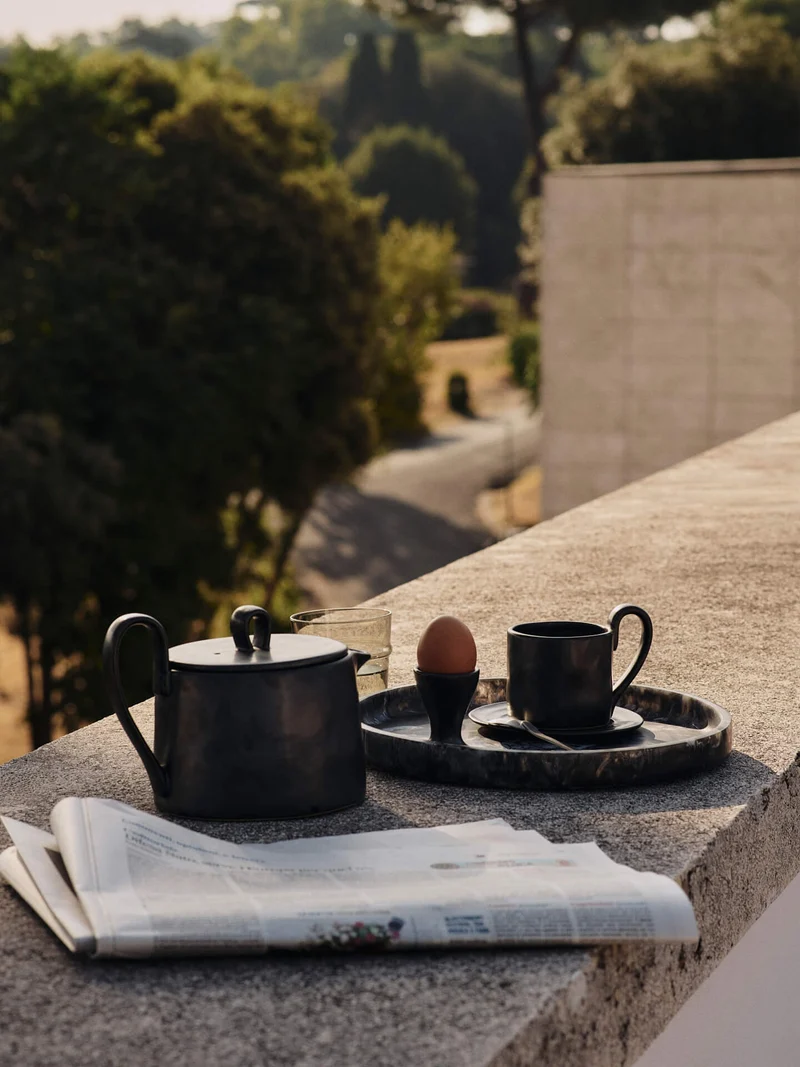 Flow Egg Cups - Set of 2 - Black