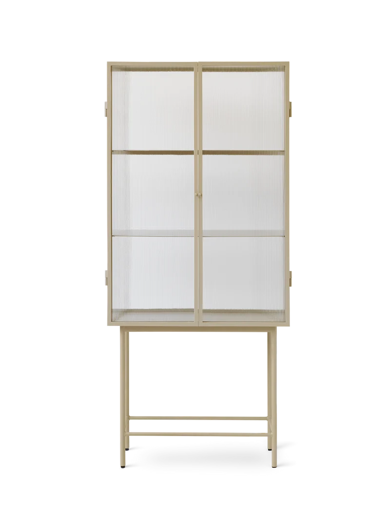 Haze Vitrine - Reeded Glass - Cashmere