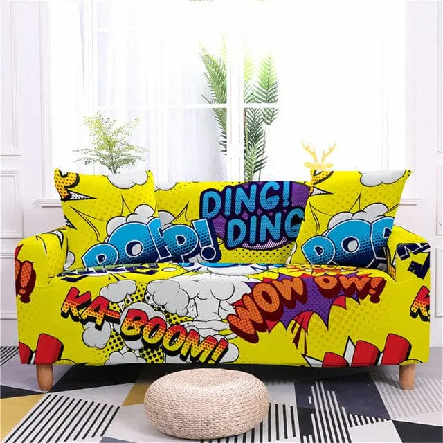 GRAFFITI - Housse canapé extensible