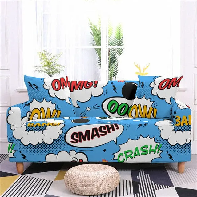 GRAFFITI - Housse canapé extensible