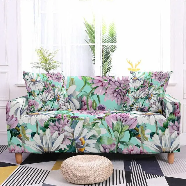 FLORALO - Housse canapé extensible