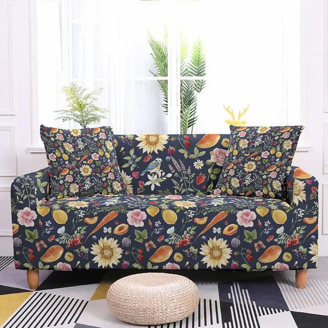 FLORALO - Housse canapé extensible
