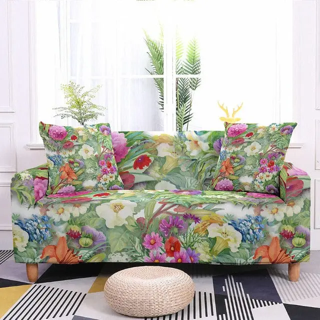 FLORALO - Housse canapé extensible