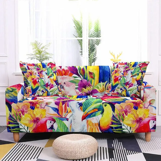 FLORALO - Housse canapé extensible