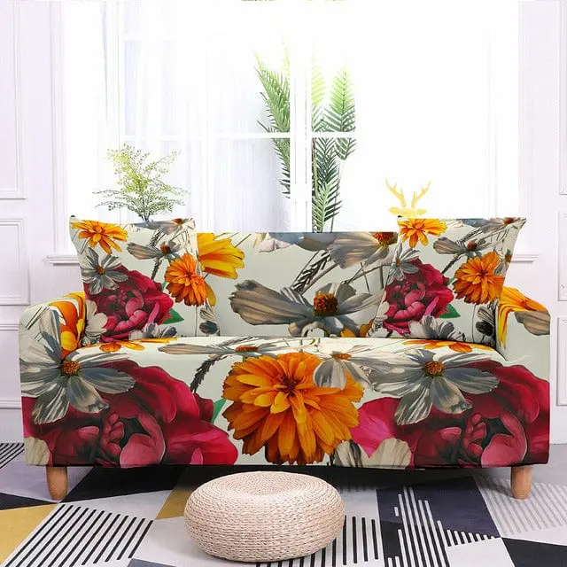 FLORALO - Housse canapé extensible