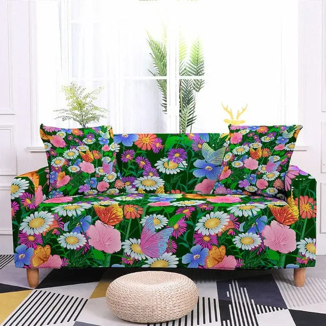 FLORALO - Housse canapé extensible