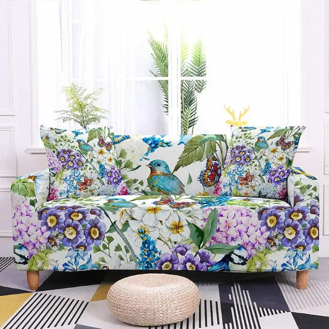 FLORALO - Housse canapé extensible