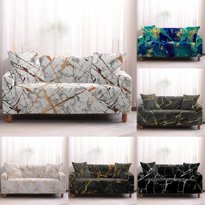 MARBLE - Housse canapé extensible