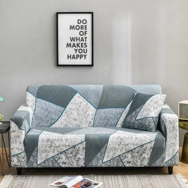 BLEGRAY - Housse canapé extensible motif imprimé