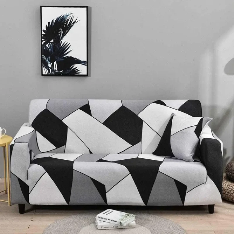 BLEGRAY - Housse canapé extensible motif imprimé