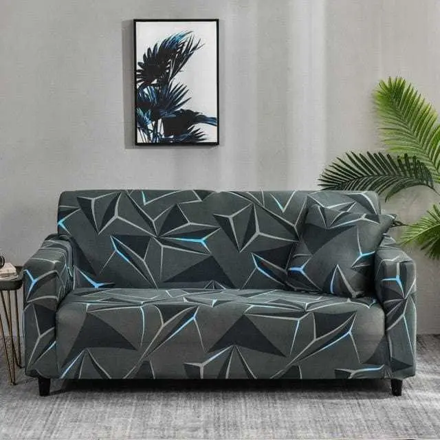 BLEGRAY - Housse canapé extensible motif imprimé