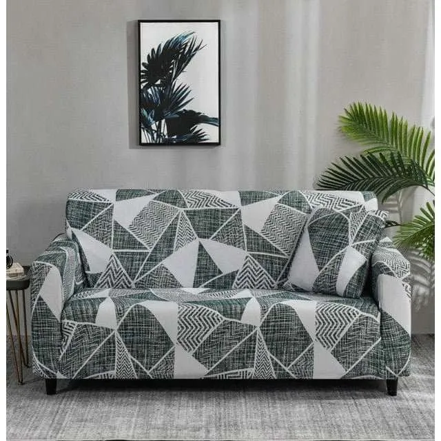 BLEGRAY - Housse canapé extensible motif imprimé