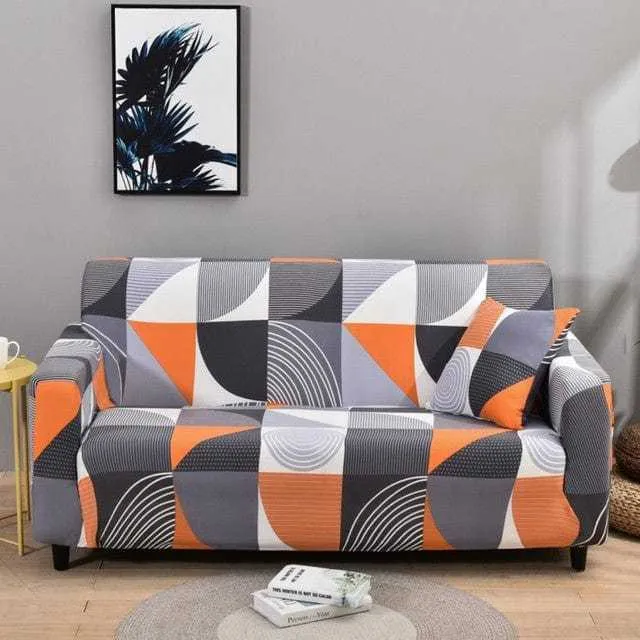 BLEGRAY - Housse canapé extensible motif imprimé
