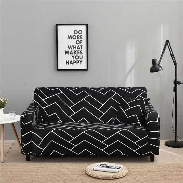 BLEGRAY - Housse canapé extensible motif imprimé
