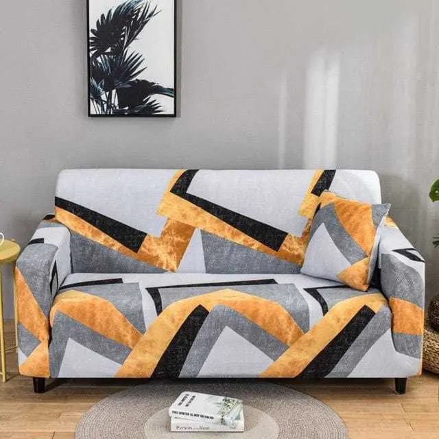 BLEGRAY - Housse canapé extensible motif imprimé