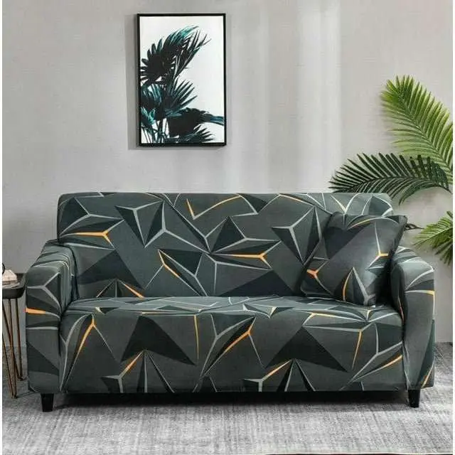 BLEGRAY - Housse canapé extensible motif imprimé