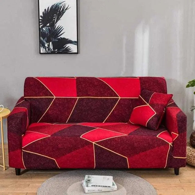 BLEGRAY - Housse canapé extensible motif imprimé