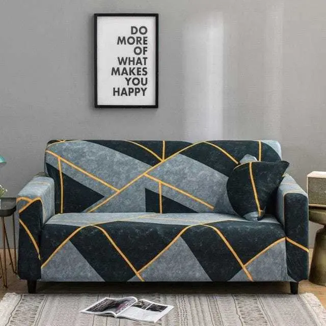BLEGRAY - Housse canapé extensible motif imprimé