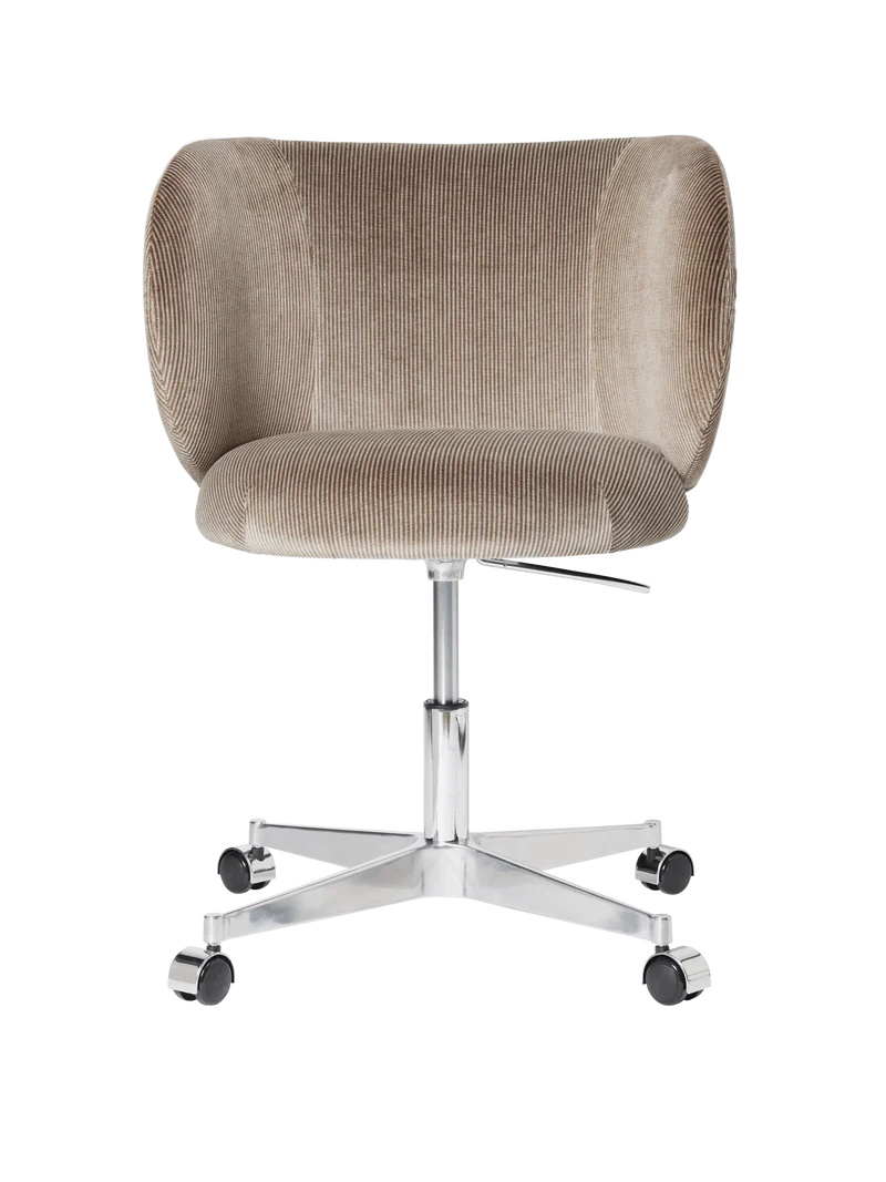 Rico Dining Chair - Castors - Devoré Velvet - Flint Grey