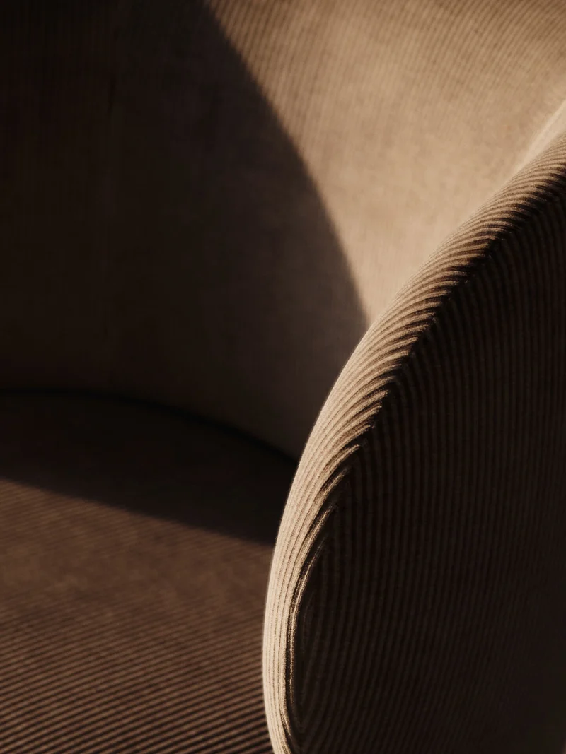 Rico Dining Chair - Castors - Devoré Velvet - Flint Grey