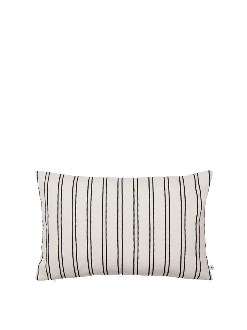 Twill Cushion - Rectangular - Off-White/Black