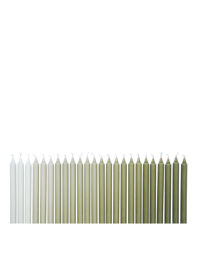 Ombre Candles - Set of 24 - Khaki