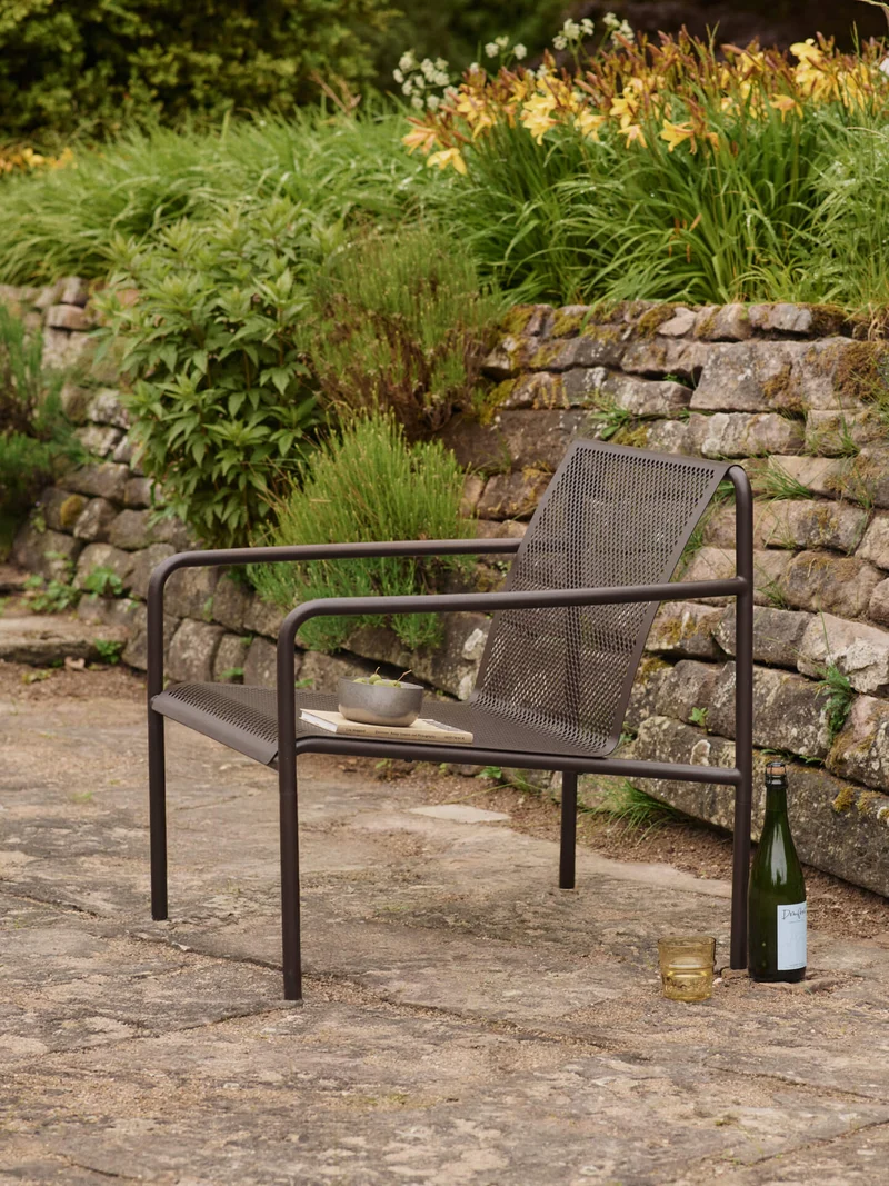 Dapple Lounge Chair with Arms - Dark Chocolate