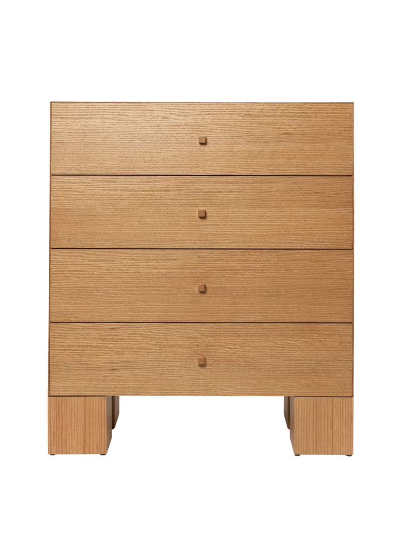 Kuben Drawers - 1x4 - Natural Oak Veneer