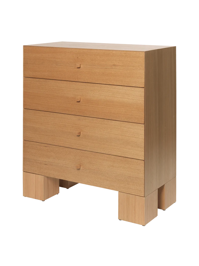 Kuben Drawers - 1x4 - Natural Oak Veneer