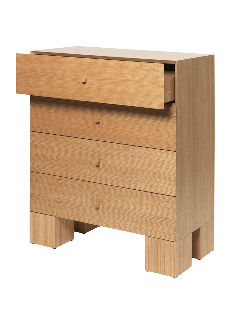Kuben Drawers - 1x4 - Natural Oak Veneer