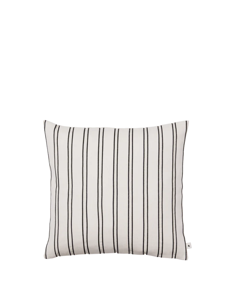 Twill Cushion - Off-White/Black