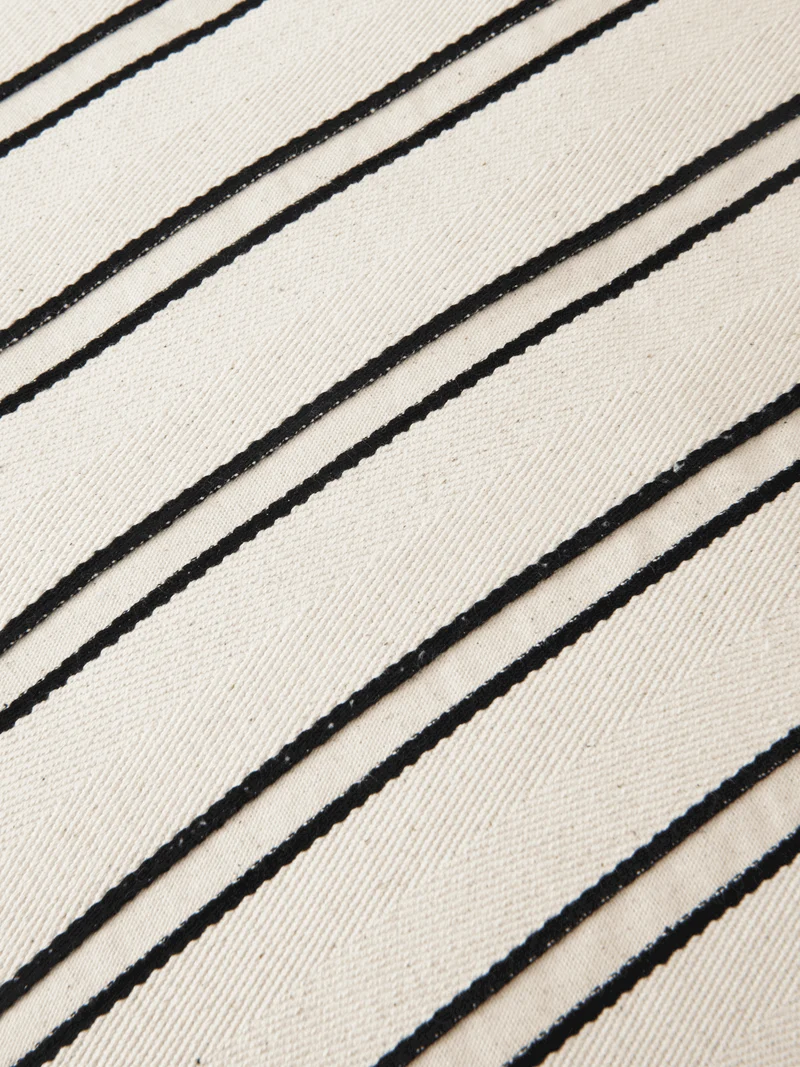 Twill Cushion - Off-White/Black